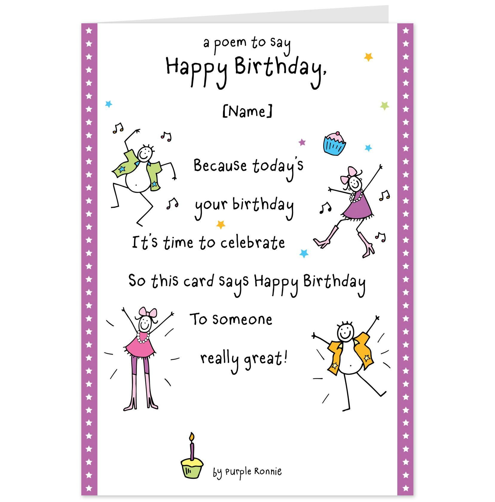 Birthday Poems For Friends Funny
 Funny Birthday Poems For Friends That Rhyme Happy