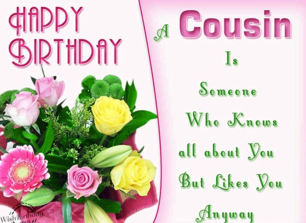 Birthday Quotes Cousin
 50 Happy Birthday Wishes For Your Favorite Cousin