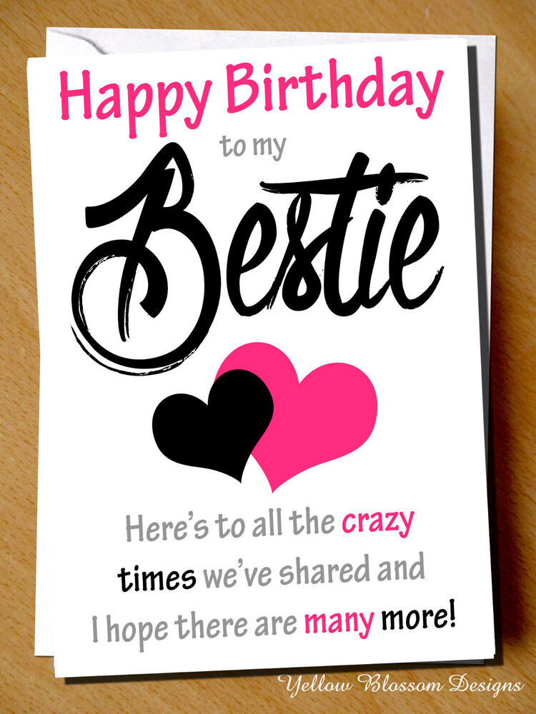 Birthday Quotes For Best Friend Girl
 Funny Cheeky Happy Birthday Card Best Friend Bestie
