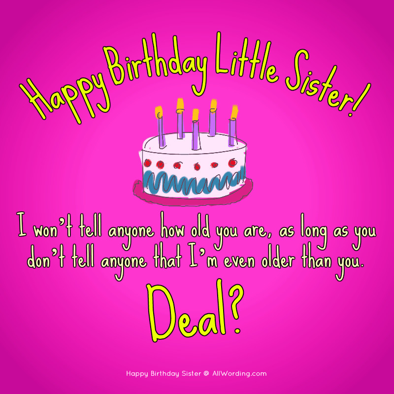 Birthday Quotes For Little Sister
 Happy Birthday Sister 50 Birthday Wishes For Your