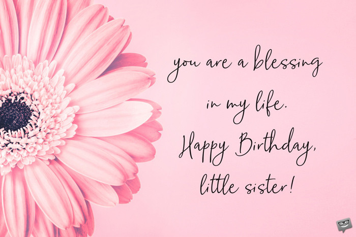Birthday Quotes For Little Sister
 Happy Birthday Little Sister