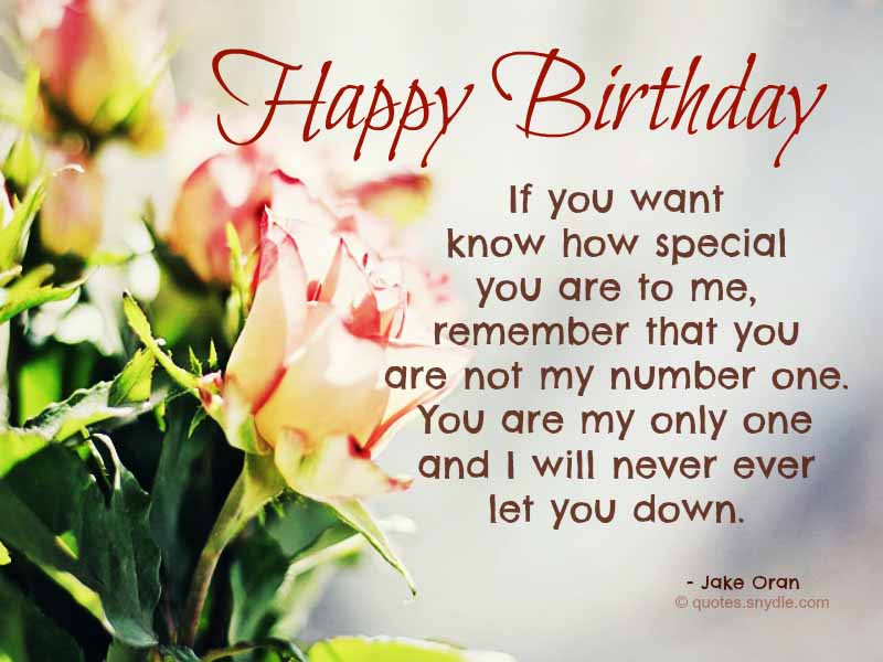 Birthday Quotes For Lover
 Birthday Love Quotes Quotes and Sayings