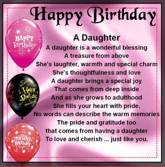 Birthday Quotes For Mom From Daughter
 Happy Birthday My Daughter My Treasure s