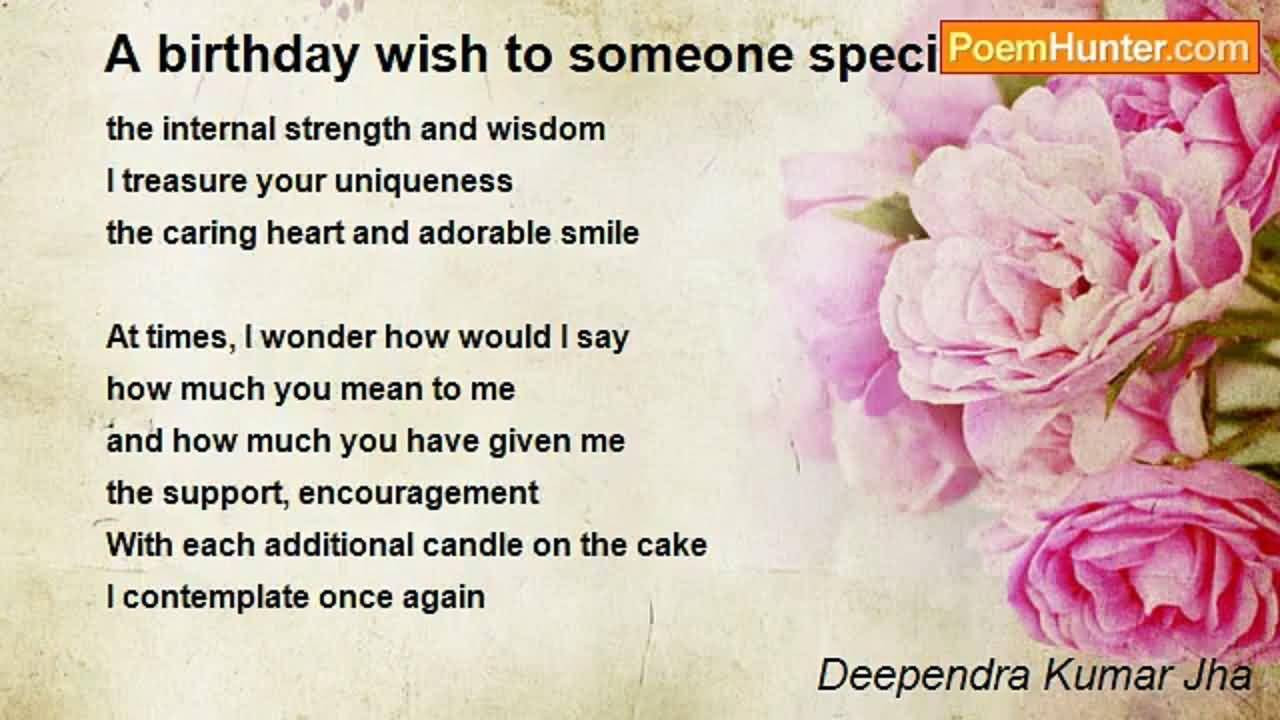 Birthday Quotes For Someone Special
 Birthday Wishes For Someone Special