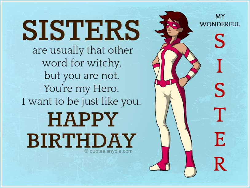 Birthday Quotes To Sister
 Birthday Quotes for Sister Quotes and Sayings