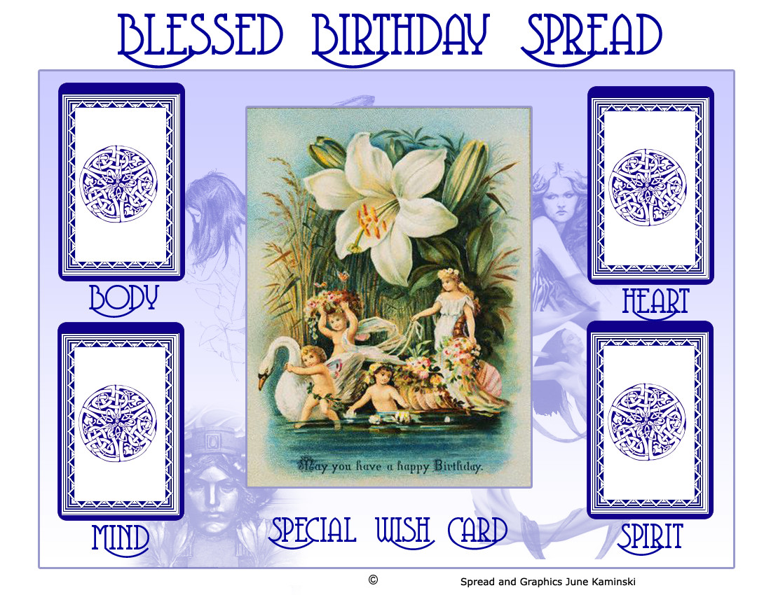 Birthday Tarot Card
 Tarot Spread Tutorial Blessed Birthday Tarot Spread