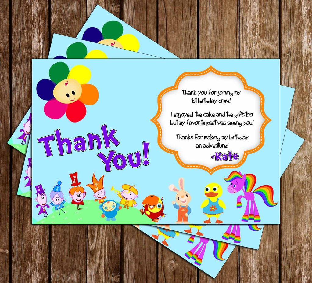 Birthday Thank You Cards
 Novel Concept Designs Baby First TV 1st Birthday