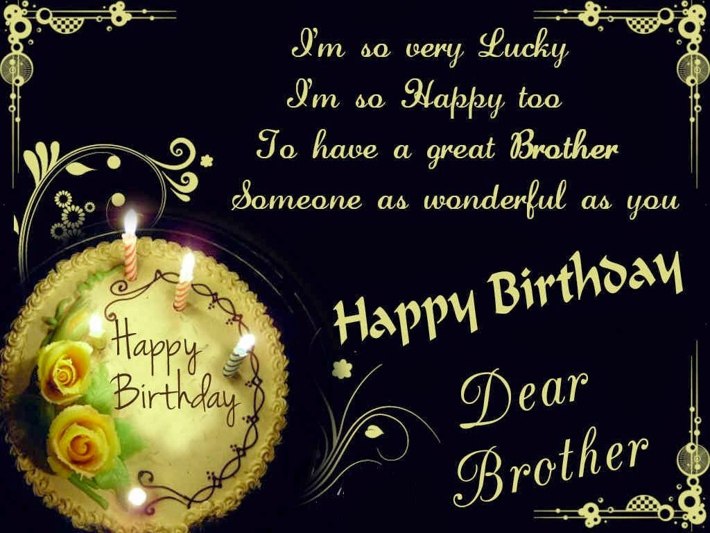 Birthday Wishes For A Brother
 HD BIRTHDAY WALLPAPER Happy birthday brother