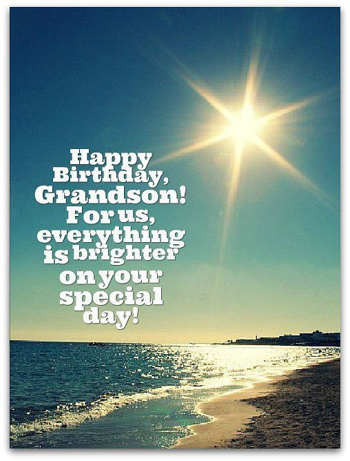 Birthday Wishes For A Grandson
 Happy Birthday Grandson Quotes QuotesGram
