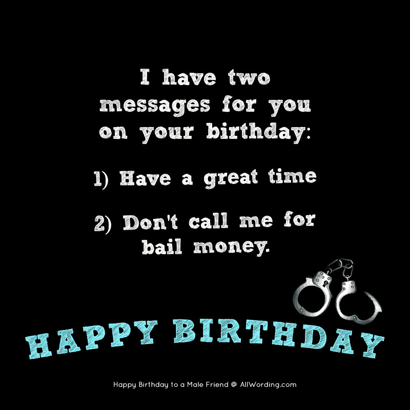 Birthday Wishes For A Male Friend
 20 Ways to Say Happy Birthday to a Male Friend