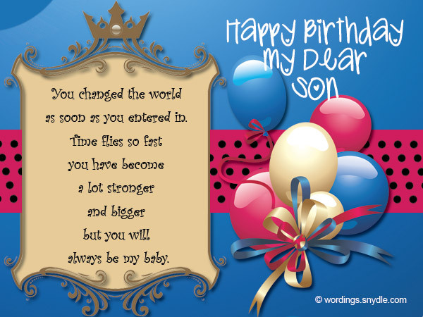 Birthday Wishes For A Son From Mom
 Birthday Wishes for Son – Wordings and Messages
