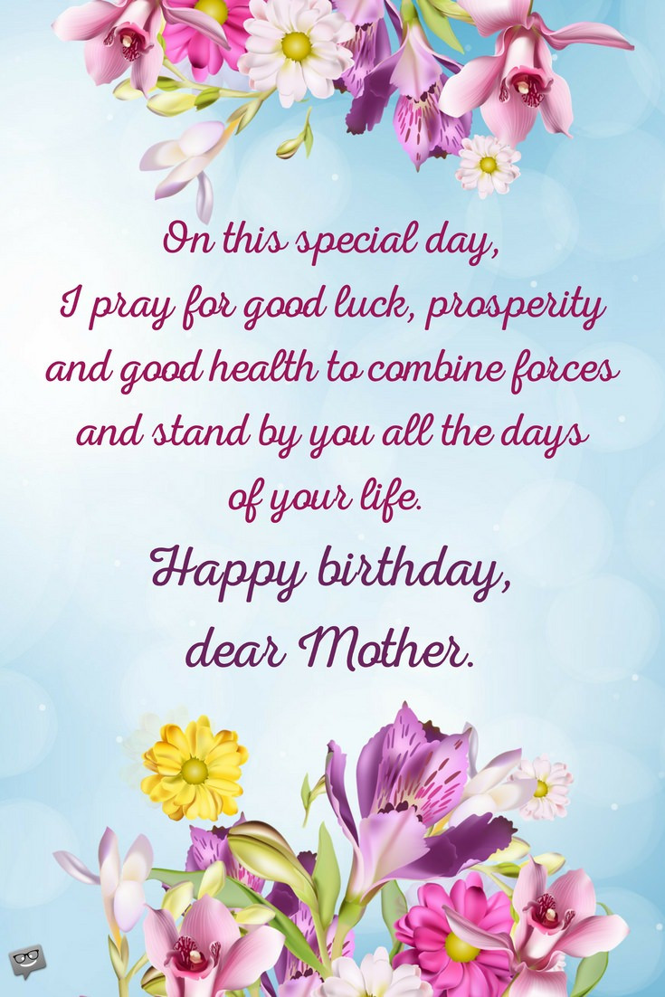 Birthday Wishes For Mom
 Birthday Prayers for Mothers