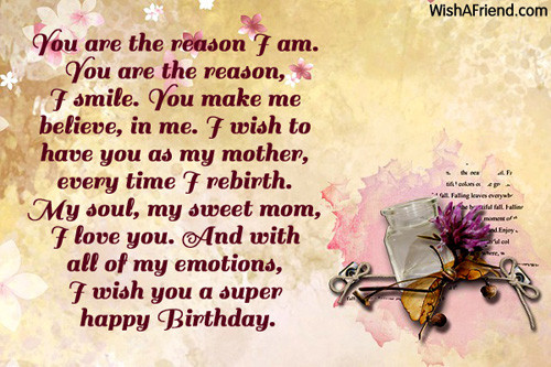 Birthday Wishes For Mother
 Mom Birthday Messages
