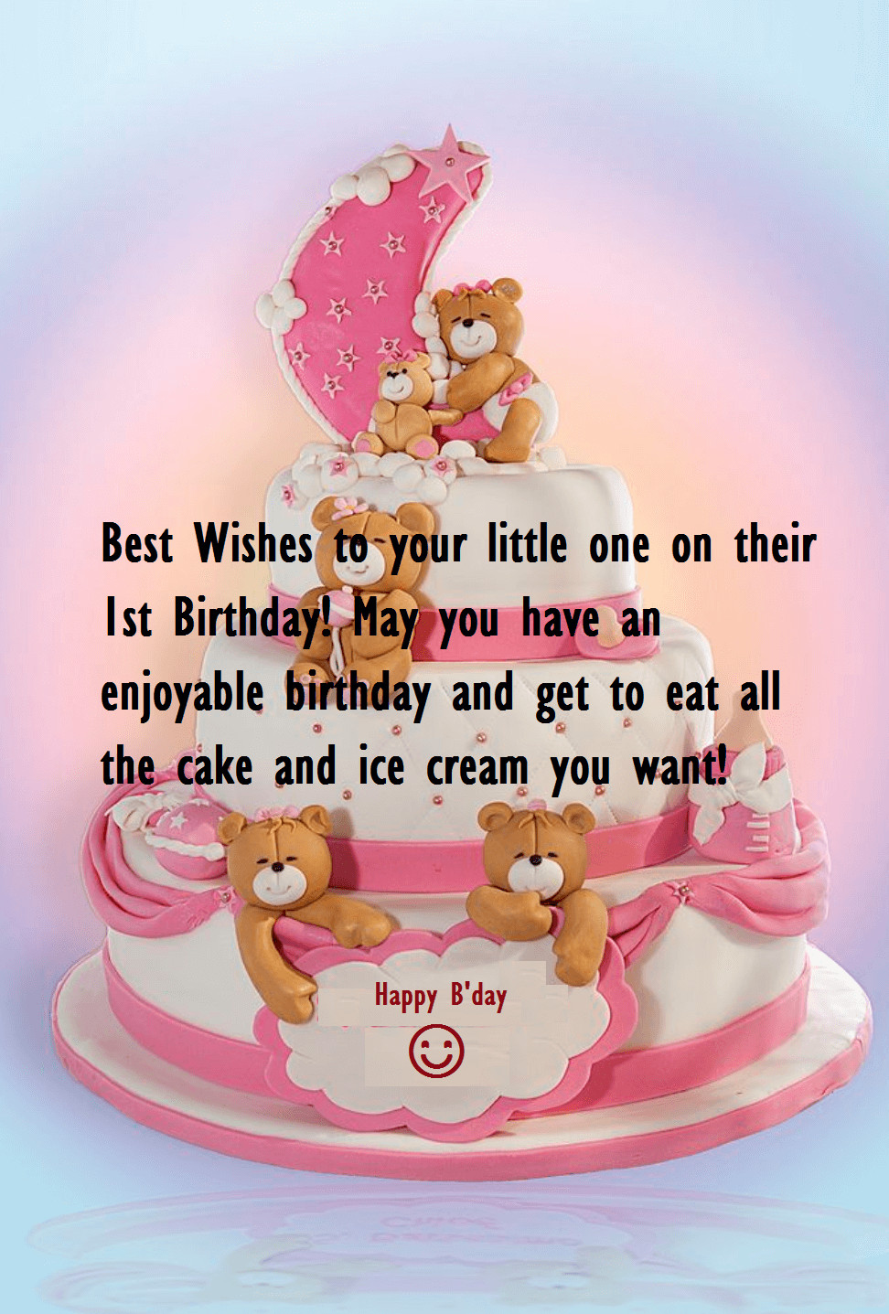 Birthday Wishes For One Year Old
 Cute Birthday Cake Wishes For Baby e Year Old