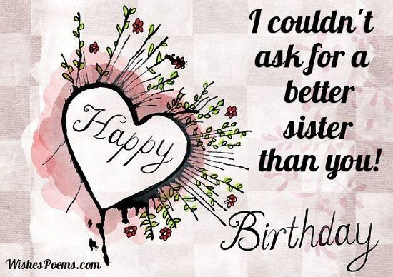 Birthday Wishes For Younger Sister
 I want to wish my younger sister a happy birthday in a
