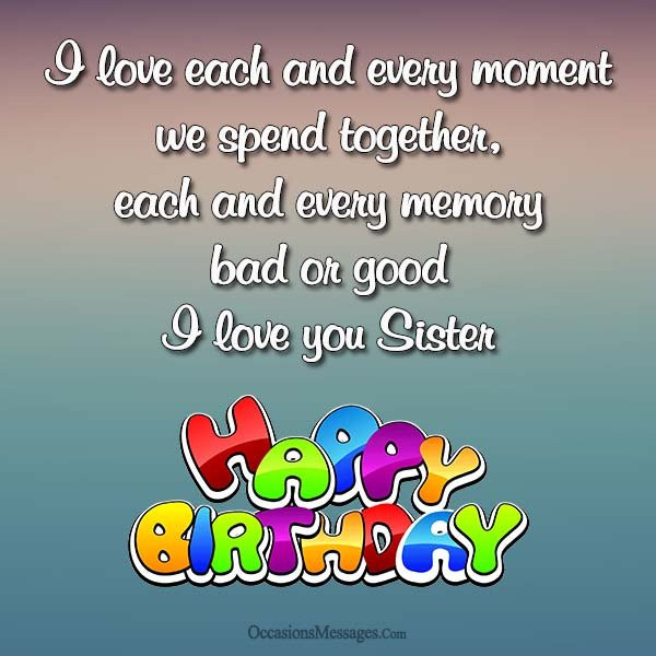 Birthday Wishes For Younger Sister
 Happy Birthday Wishes for Sister Occasions Messages