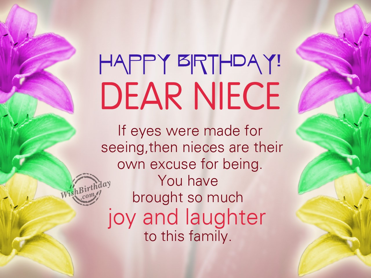 Birthday Wishes Niece
 Birthday Wishes For Niece Birthday