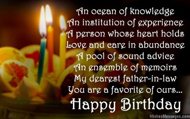 Birthday Wishes To Father In Law
 Birthday Poems for Father in Law – WishesMessages