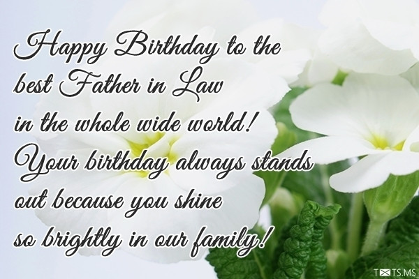 Birthday Wishes To Father In Law
 Happy Birthday to the best Father in Law Txts