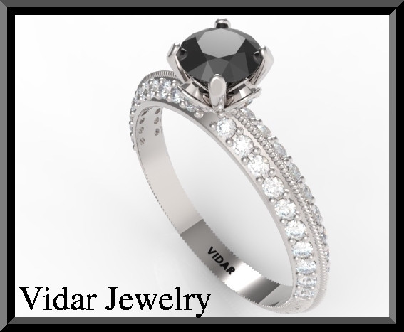 Black And White Diamond Engagement Rings For Women
 Black And White Diamond Engagement Ring For Women