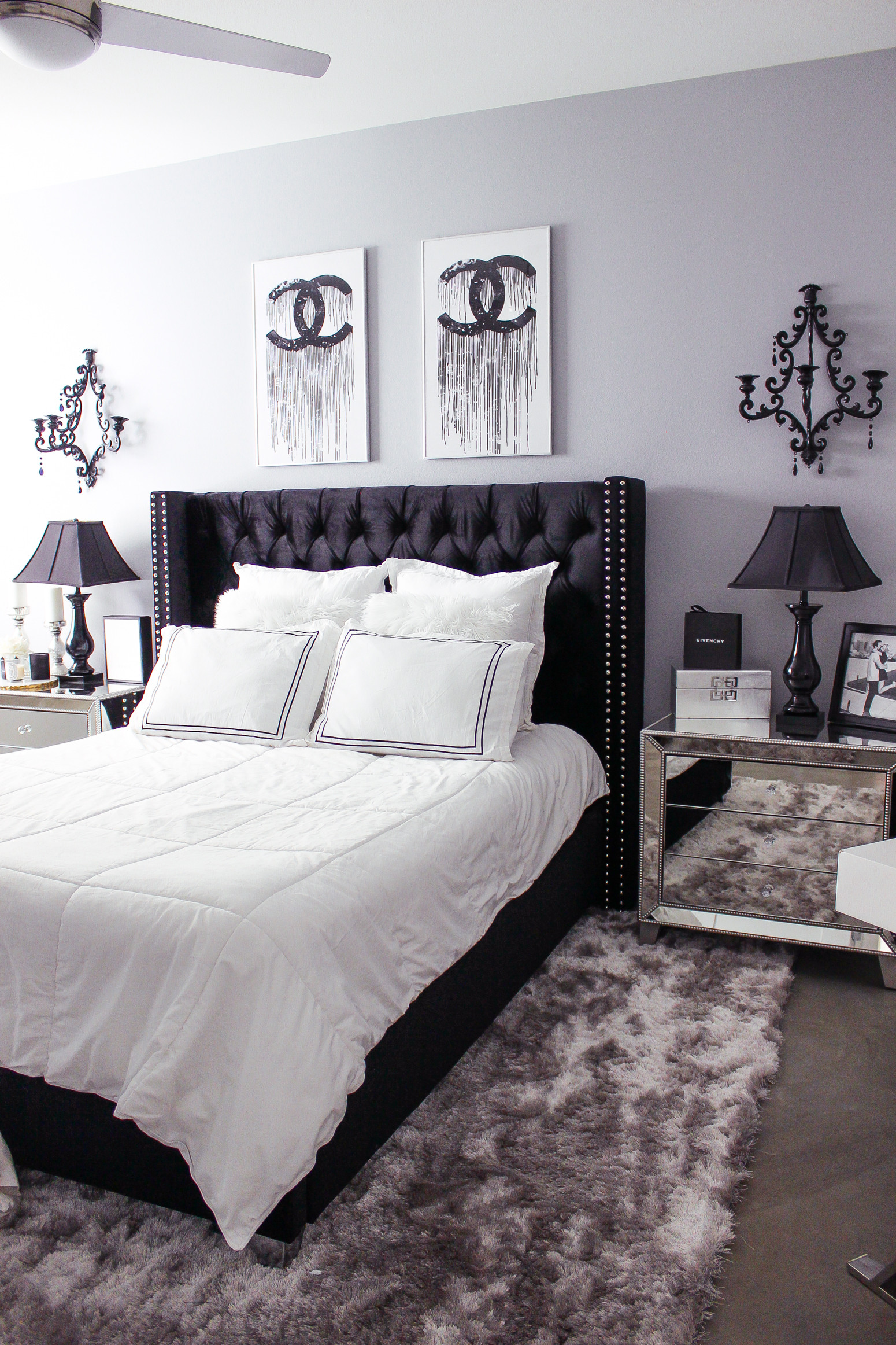 Black Bedroom Decor
 Black & White Bedroom Decor Reveal