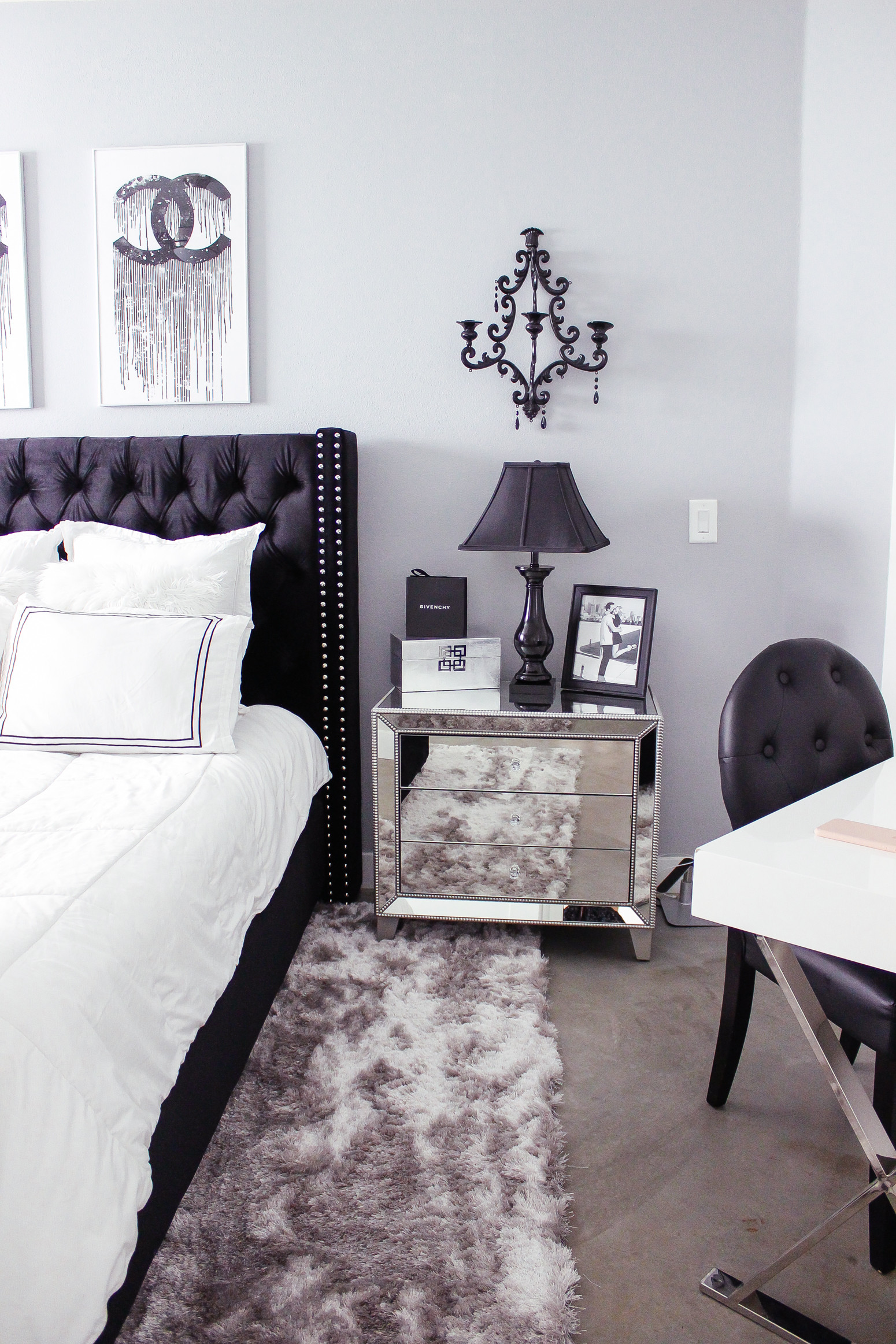 Black Bedroom Decor
 Black & White Bedroom Decor Reveal