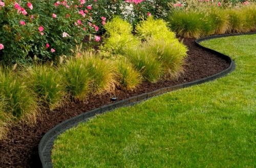 Black Landscape Edging
 Lasting Beauty™ 4 Rubber Premium Landscape Edging at Menards