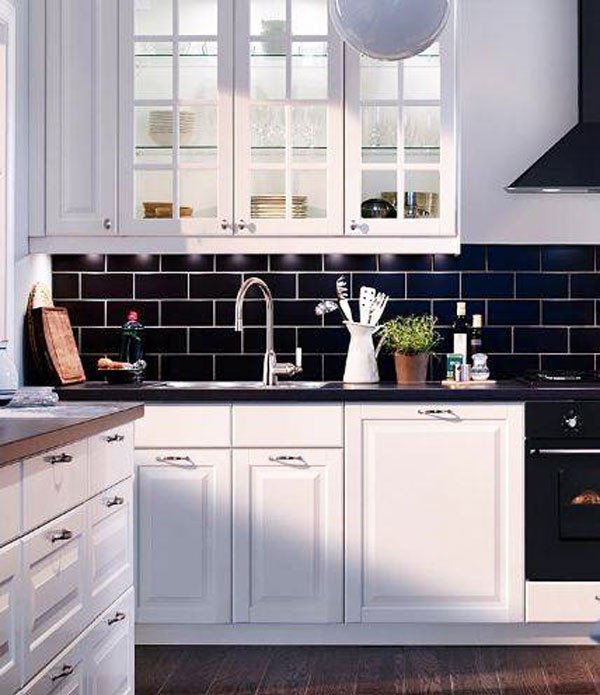 Black Tile Kitchen
 Decorating with Subway Tiles