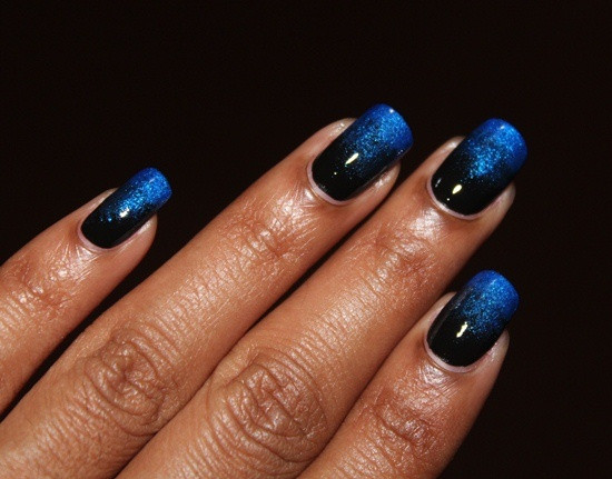 Blue And Black Nail Designs
 Blue Black Gra nt Nail Art Gallery