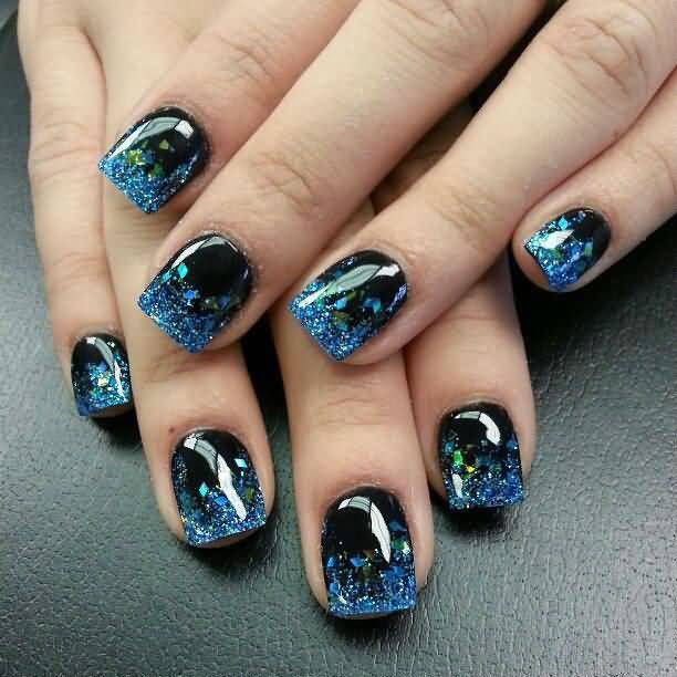 Blue And Black Nail Designs
 55 Most Beautiful Acrylic Nail Paint Design Ideas