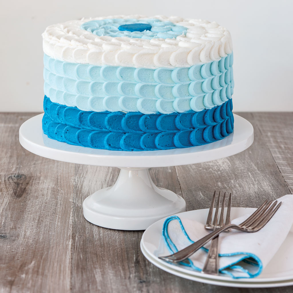 Blue Birthday Cakes
 Blue Petal Ombre cake – Edgar s Bakery