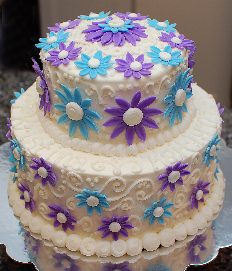 Blue Birthday Cakes
 SugarSong Custom Cakes A Cool Blue Birthday Cake