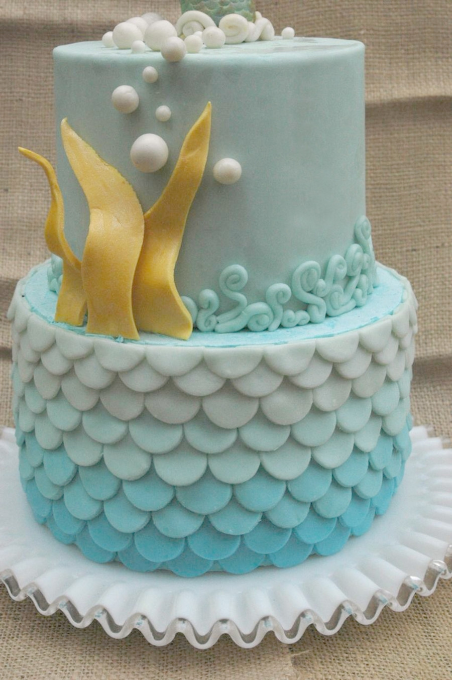 Blue Birthday Cakes
 Blue Ombre Ocean Birthday Cake CakeCentral