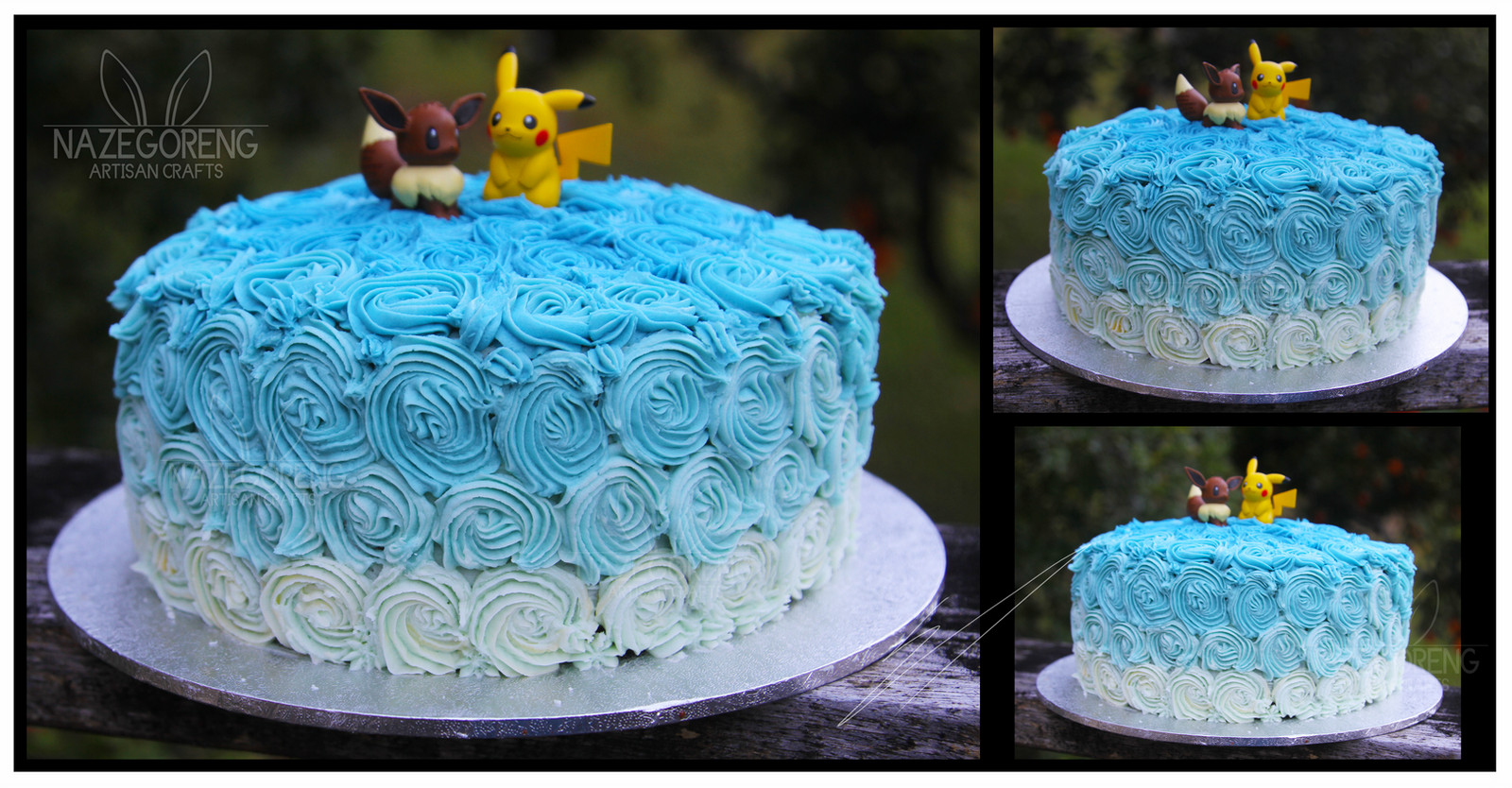 Blue Birthday Cakes
 Blue ombre birthday cake by Nazegoreng on DeviantArt