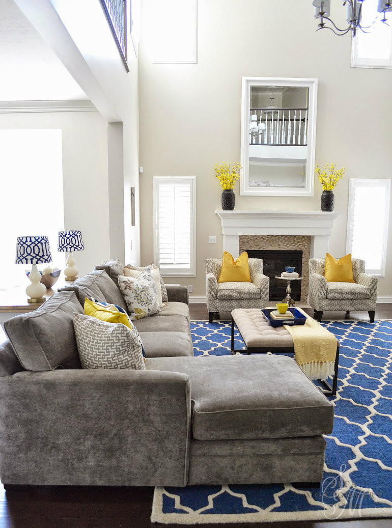 Blue Gray Living Room Ideas
 living room ideas mix blue and yellow