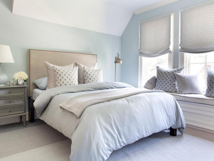 Blue Grey Paint Bedroom
 Blue and Gray Bedrooms Transitional Bedroom