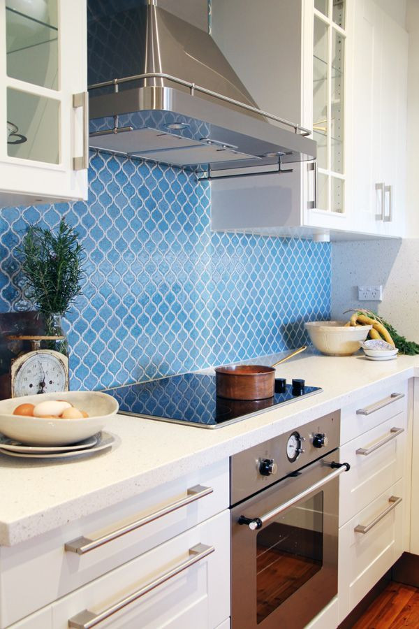 Blue Kitchen Tile Backsplash
 91 best Kitchen Backsplash images on Pinterest