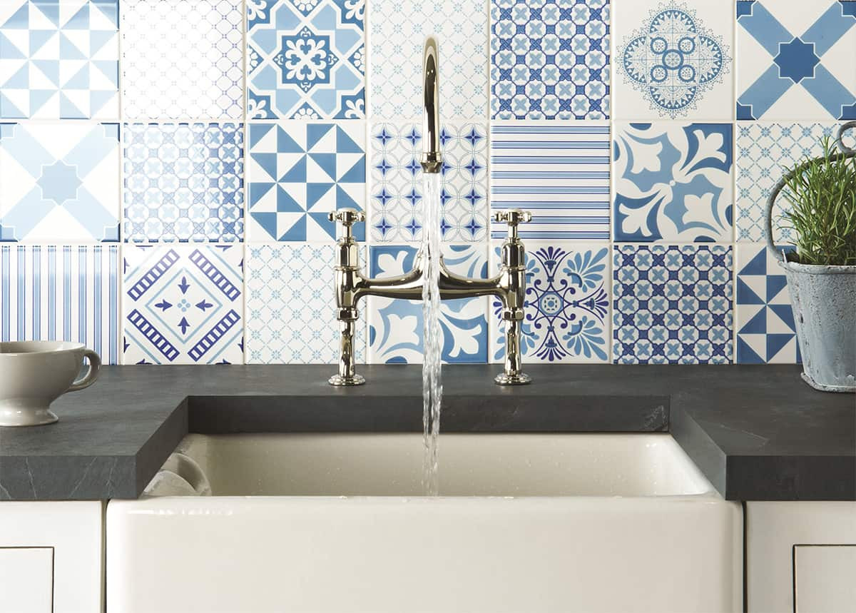 Blue Kitchen Tile Backsplash
 Top 15 Patchwork Tile Backsplash Designs for Kitchen