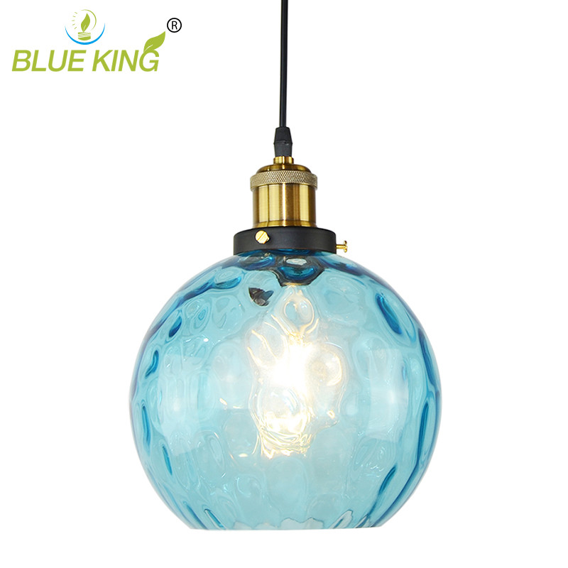 Blue Pendant Lights Kitchen
 brand new sky blue water wave crystal glass pendant lights