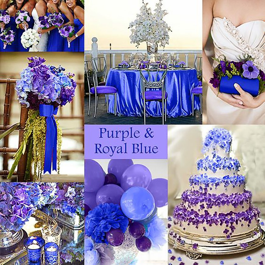 Blue Wedding Themes
 Blue and Purple Colour Scheme Wedding Ideas by Colour