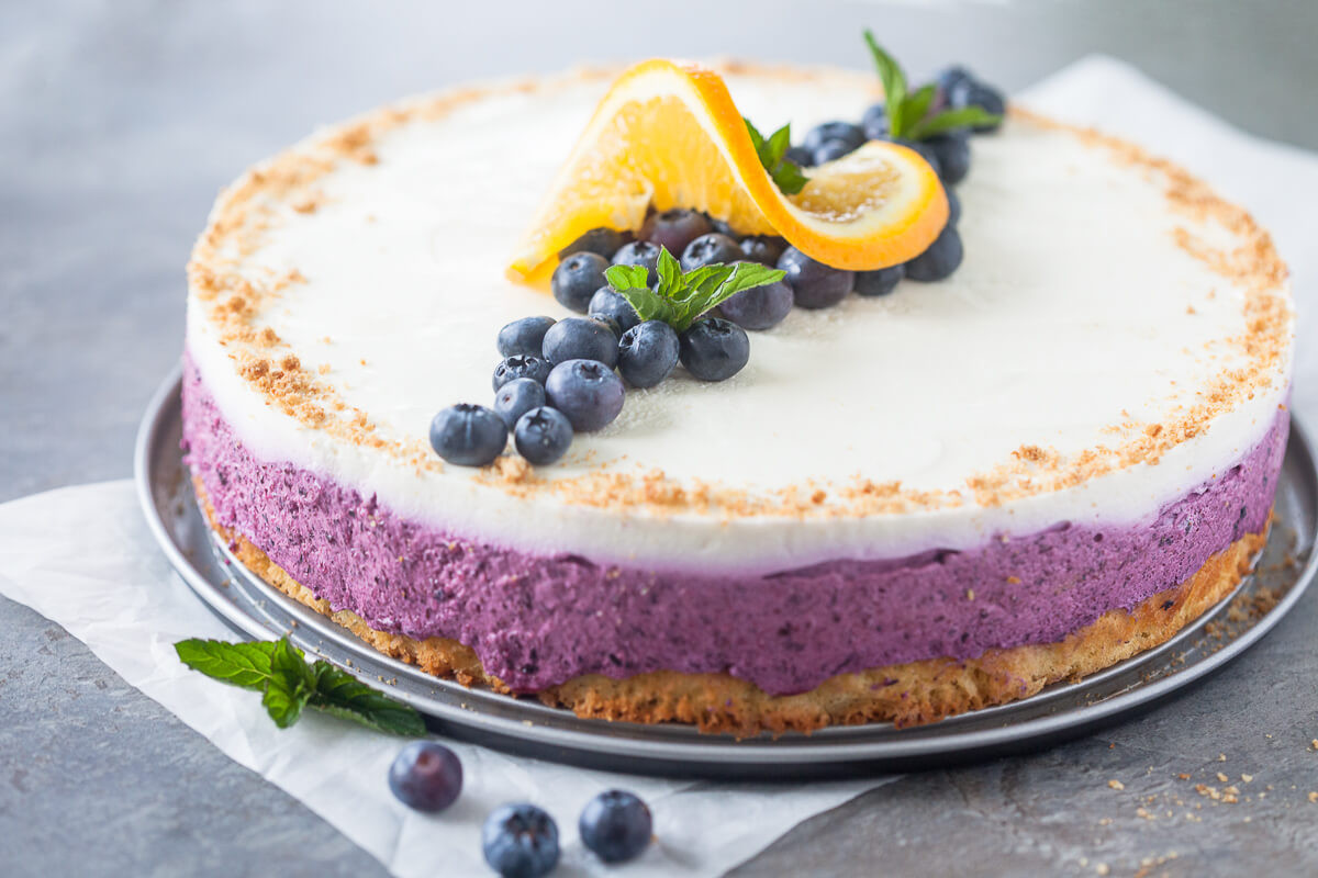 Blueberry Birthday Cake
 Blueberry Cake with Quark Cream Vibrant Plate