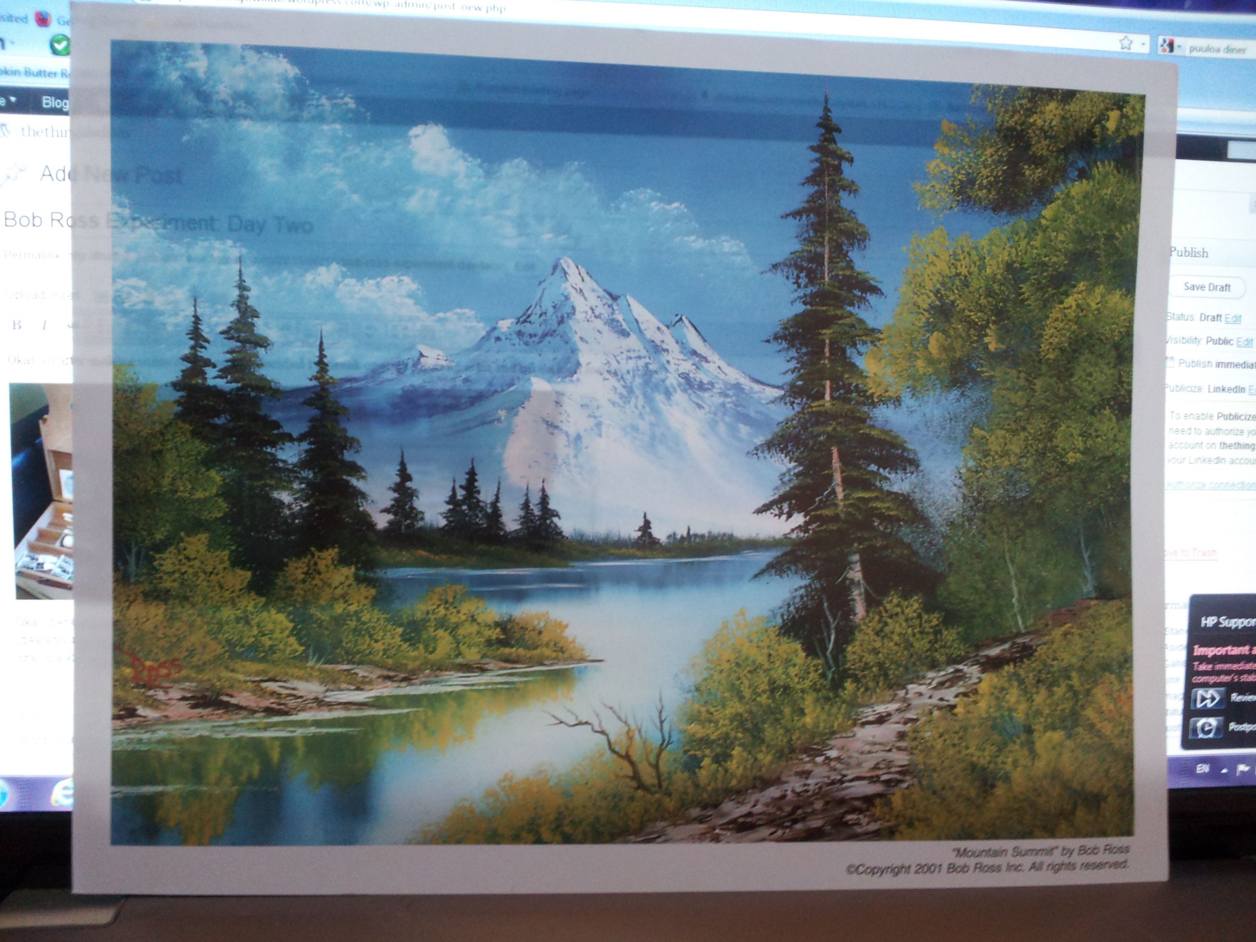 Bob Ross Landscape Paintings
 Bob Ross Experiment Day 2 and 1 2