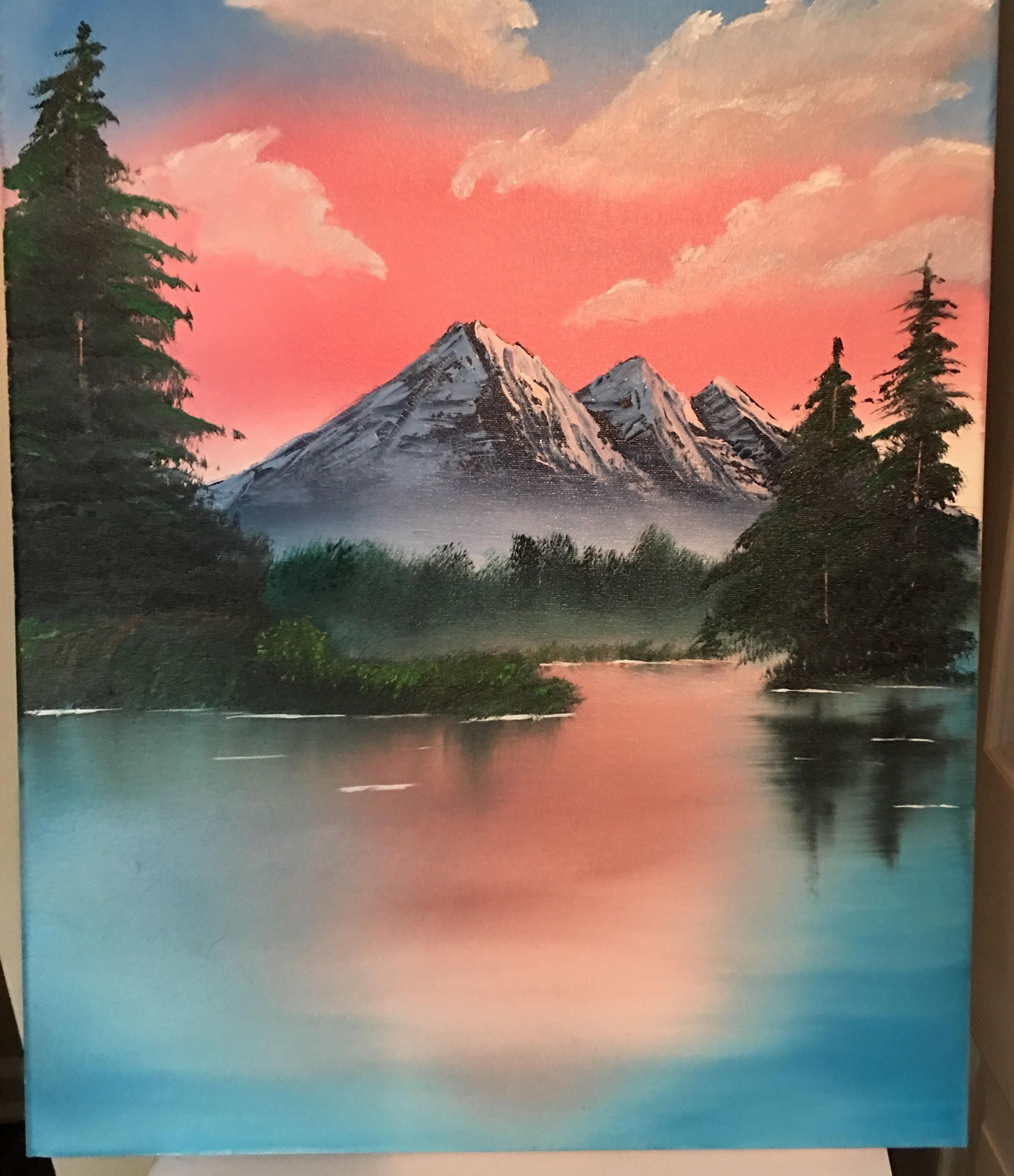 Bob Ross Landscape Paintings
 Was inspired by this sub to attempt my 1st Bob Ross