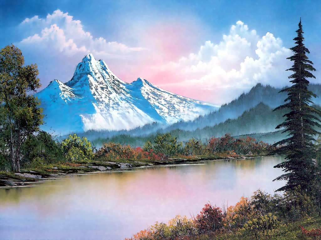 Bob Ross Landscape Paintings
 Anthony Briglia Illustration Fishing with pet creature