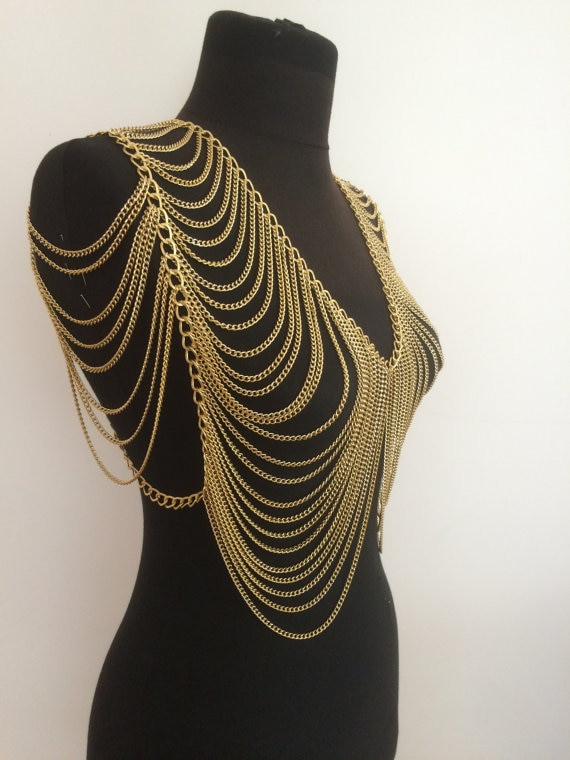 Body Chain Necklace
 Aliexpress Buy gold body chain gold vest chain