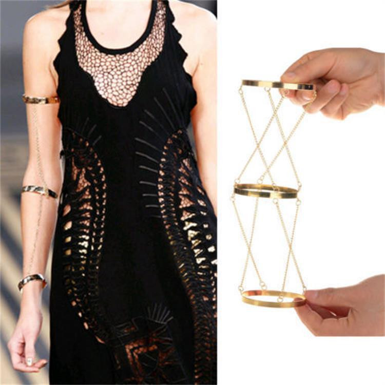 Body Jewelry Arm
 Girl Bronze Arm Chain Women Upper Arm Bracelet y Tassel
