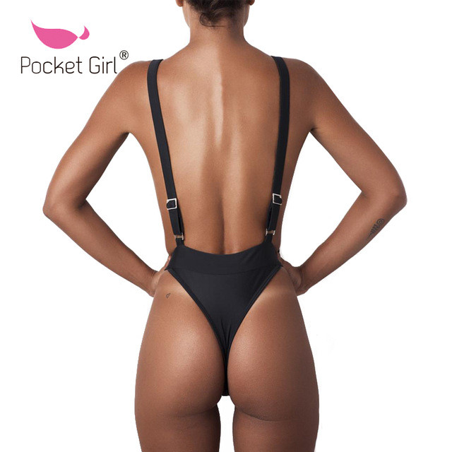Body Jewelry Bathing Suit
 Pocket Girl Swimwear Femme e Piece Swimsuit G string