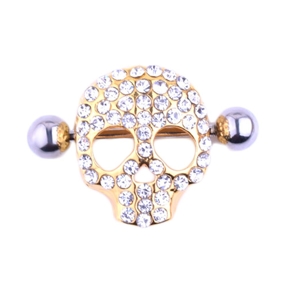 Body Jewelry Design
 Nipple Piercing Skull Design Shield Nipple Ring Surgical