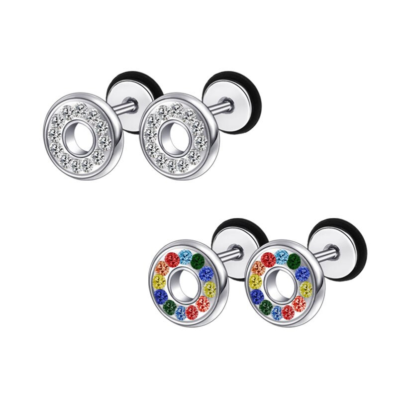Body Jewelry Earrings
 Fashion Lovely Ear Plugs Stud Earrings Titanium Steel