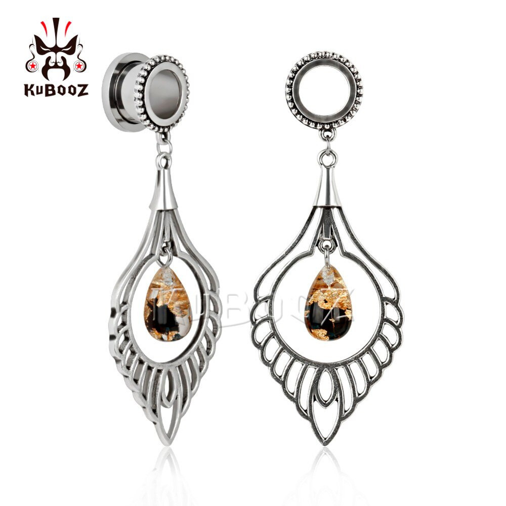 Body Jewelry Earrings
 Kubooz Piercing stainless steel fashion dangle ear plugs
